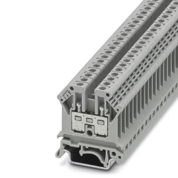 1 pcs - Phoenix Contact UK 4 Series Grey Feed Through Terminal Block, Single-Level, Screw Termination
