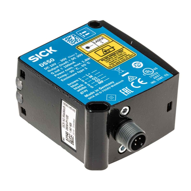 1 pcs - Sick Background Suppression Distance Sensor, Block Sensor, 200 mm - 10 m Detection Range