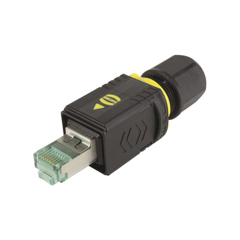 1 pcs - HARTING PushPull V4 Series Male RJ45 Connector, Cable Mount, Cat6a, 360° Shield