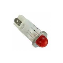 1 pcs : 1092QM1-125VAC - LED Panel Mount Indicators PMI .5in. LED 125V Tab Small Dome Red