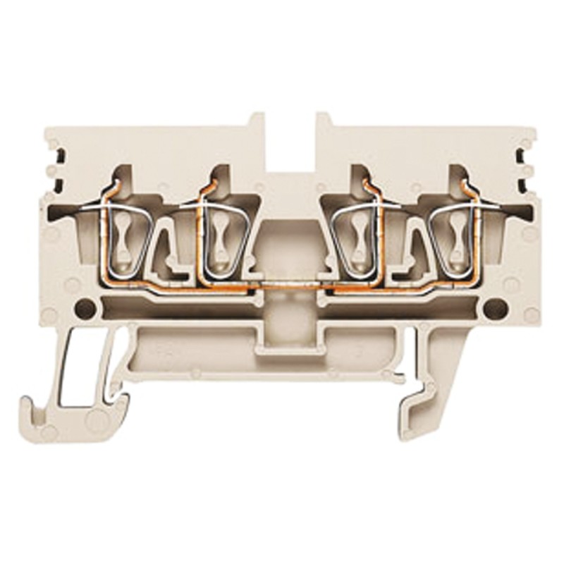 10 pcs - Weidmuller Z Series Beige Feed Through Terminal Block, 0.5 - 4mm², Single-Level, Clamp Termination