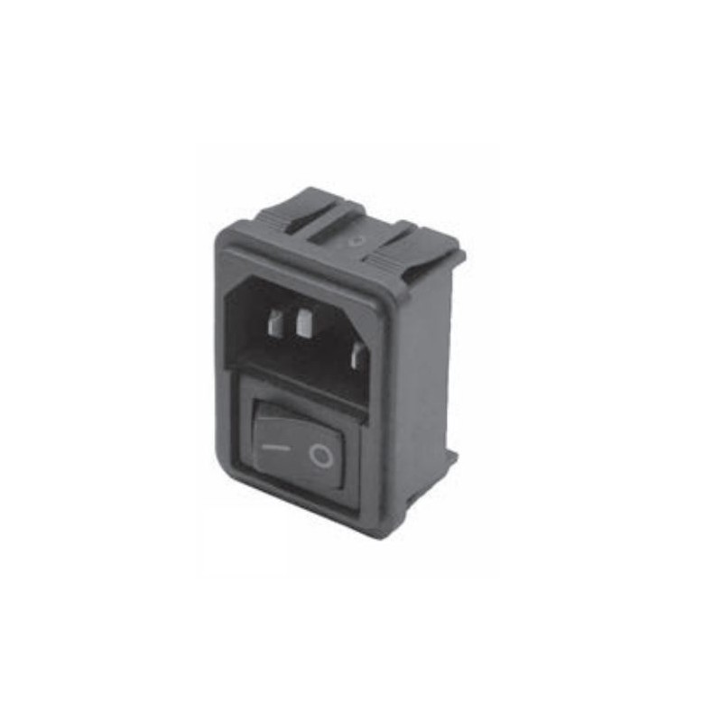 1 pcs - TE Connectivity 15A, 250 V ac Male Flange Mount IEC Inlet Filter 2 Pole 15CE1