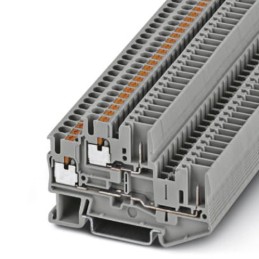 10 pcs - Phoenix Contact PTTB 2.5/2P Series Grey Double Level Terminal Block, 0.14 - 4mm², Double-Level, Plug In