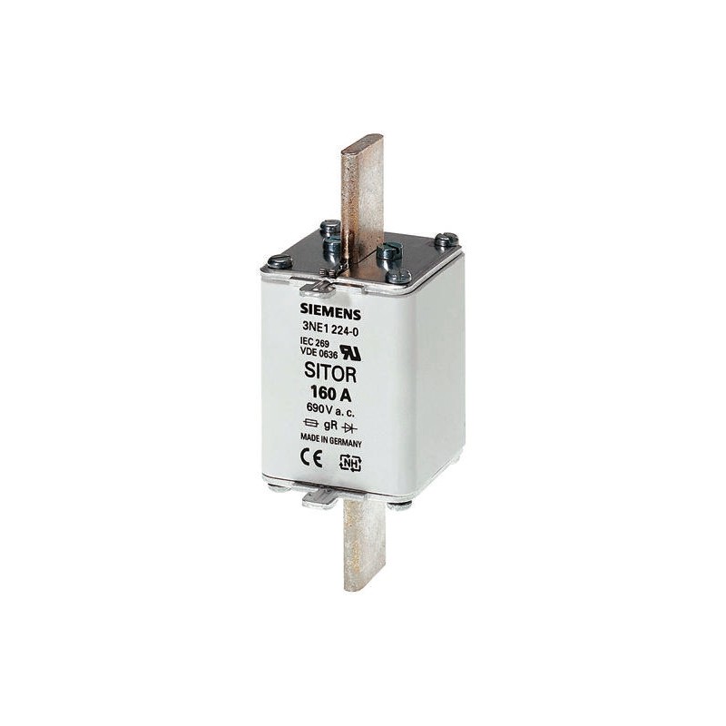 3 pcs - Siemens 315A Centred Tag Fuse, NH1, 690V ac