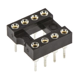 10 pcs - ASSMANN WSW 2.54mm Pitch Vertical 8 Way, Through Hole Turned Pin Open Frame IC Dip Socket, 3A