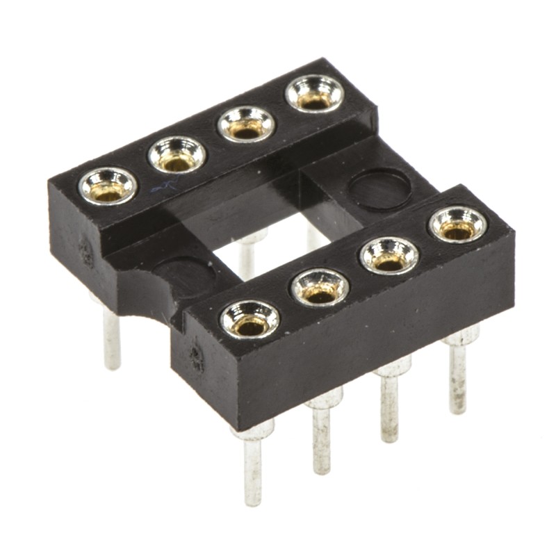 10 pcs - ASSMANN WSW 2.54mm Pitch Vertical 8 Way, Through Hole Turned Pin Open Frame IC Dip Socket, 3A