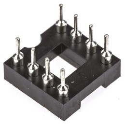 10 pcs - ASSMANN WSW 2.54mm Pitch Vertical 8 Way, Through Hole Turned Pin Open Frame IC Dip Socket, 3A