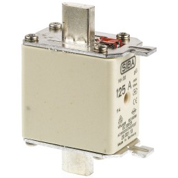 3 pcs - SIBA 125A NH Fuse, NH00, 500V ac