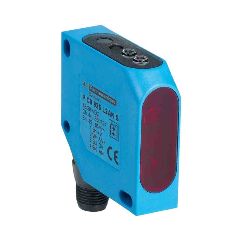 1 pcs - Telemecanique Sensors Diffuse Photoelectric Sensor, Compact Sensor, 85 mm Detection Range