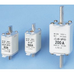 3 pcs - SIBA 40A NH Fuse, NH000, 500V ac
