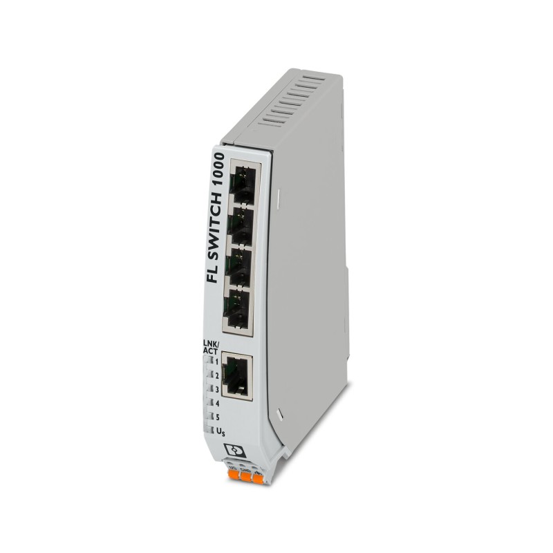 1 pcs - Phoenix Contact FL SWITCH 1000 Series Ethernet Switch, 5 RJ45 Ports, 10/100Mbit/s Transmission, 24V