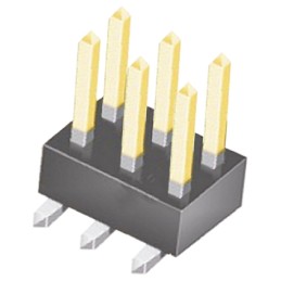 1 pcs - Samtec TSM Series Straight Surface Mount Pin Header, 6 Contact(s), 2.54mm Pitch, 2 Row(s), Unshrouded