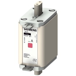 3 pcs - Siemens 100A Centred Tag Fuse, NH00, 500V ac