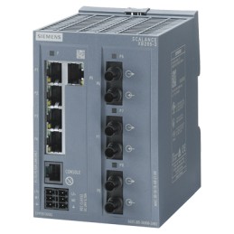 1 pcs - Siemens XB205 Series DIN Rail Mount Ethernet Switch, 5 RJ45 Ports, 10/100Mbit/s Transmission, 24V dc