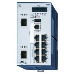 1 pcs - Hirschmann DIN Rail Mount Ethernet Switch, 8 RJ45 Ports, 1000Mbit/s Transmission, 60V dc
