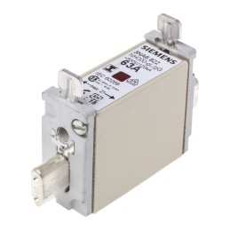 3 pcs - Siemens 63A NH Fuse, NH000, 500V ac
