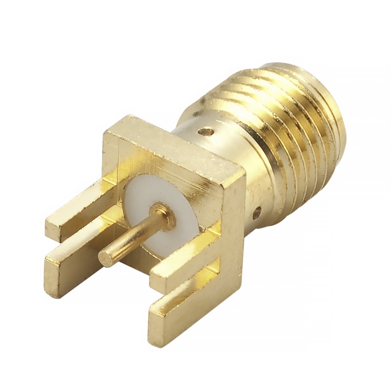 1 pcs - RS PRO Female, Male Edge Mount SMA Connector, 50Ω, Solder Termination, Straight Body