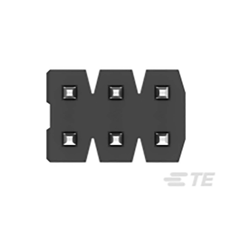 10 pcs - TE Connectivity AMPMODU Series Straight Through Hole Pin Header, 6 Contact(s), 2.0mm Pitch, 2 Row(s), Unshrouded