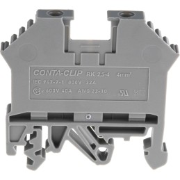 10 pcs - RS PRO Grey DIN Rail Terminal Block, 0.2 - 4mm², Single-Level
