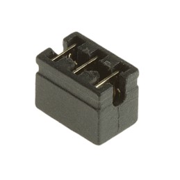 10 pcs - RS PRO Shorting Link Female Straight Black Open Top 3 Way 1 Row 2.54mm Pitch