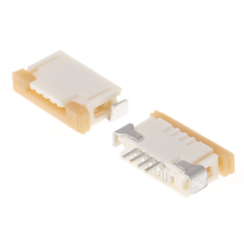 1000 pcs - Molex, Easy On, 52207 1mm Pitch 4 Way Right Angle Female FPC Connector, ZIF Top Contact