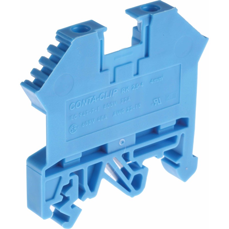 10 pcs - RS PRO Blue Feed Through Terminal Block, 0.2 - 4mm², Screw Termination