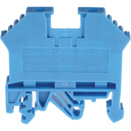 10 pcs - RS PRO Blue Feed Through Terminal Block, 0.2 - 4mm², Screw Termination