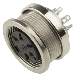 1 pcs - Amphenol C 091 D Series, 5 Pole Din Socket Socket, 5A, 300 V ac/dc IP67