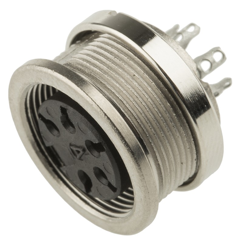 1 pcs - Amphenol C 091 D Series, 5 Pole Din Socket Socket, 5A, 300 V ac/dc IP67