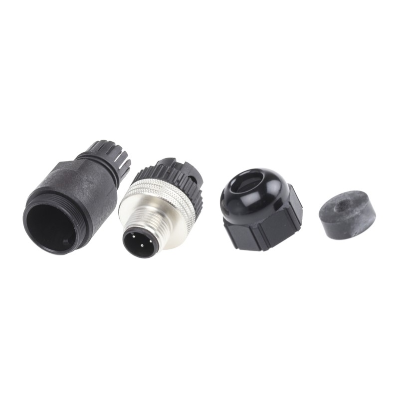 1 pcs - Brad from Molex Circular Connector, 4 Contacts, Cable Mount, M12 Connector, Plug, Male, IP68, Micro-Change Series