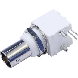 1 pcs - Telegartner, jack PCB Mount BNC Connector, 50Ω, Through Hole Termination, Right Angle Body