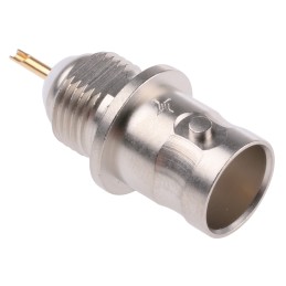 1 pcs - Telegartner, jack Panel Mount BNC Connector, 75Ω, Solder Termination, Straight Body