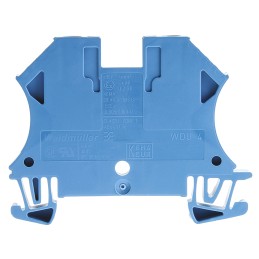 10 pcs - Weidmuller WDU Series Blue Feed Through Terminal Block, 4mm², Single-Level, Screw Termination, ATEX