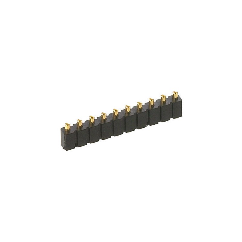 1 pcs - Preci-Dip Straight Surface Mount Spring Loaded Connector, 2 Contact(s), 2.54mm Pitch, 1 Row(s), Shrouded
