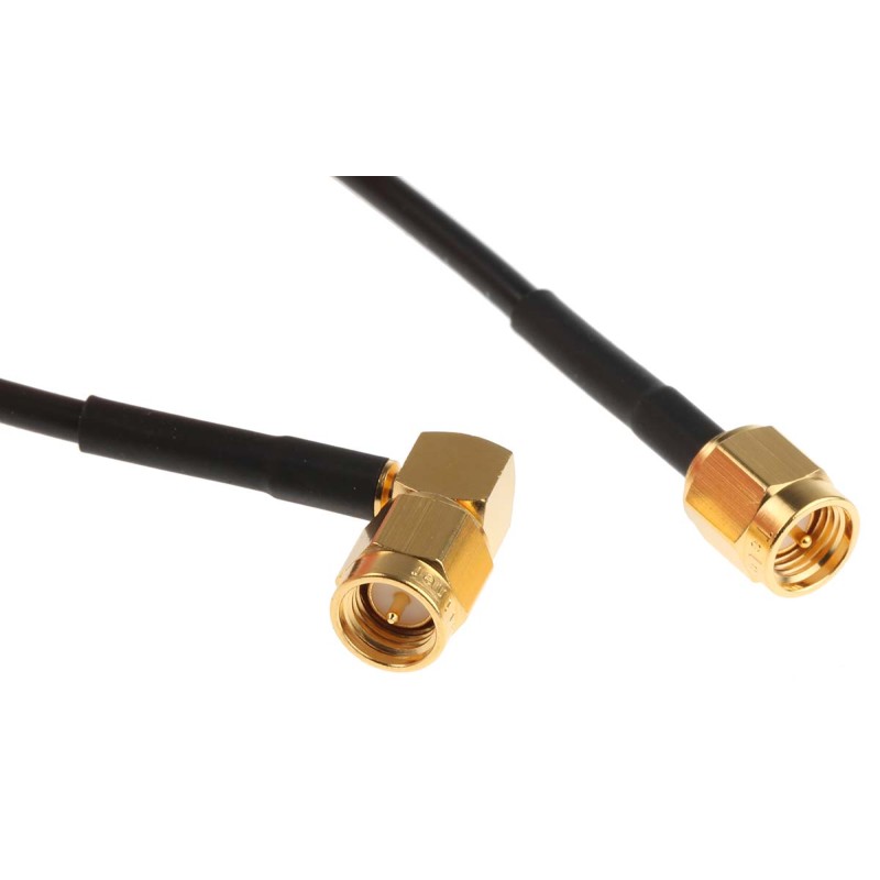 1 pcs - Telegartner Male SMA to Male SMA Coaxial Cable, 300mm, RG174 Coaxial, Terminated