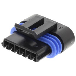 1 pcs - Delphi, Metri-Pack 150.2 Pull-To-Seat Automotive Connector Socket 6 Way, Crimp Termination