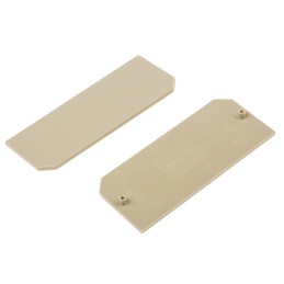 10 pcs - RS PRO End Cover for Use with DIN Rail Terminal Blocks