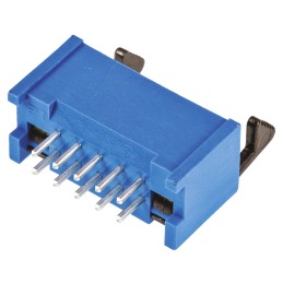 1 pcs - TE Connectivity AMP-LATCH Series Straight Through Hole PCB Header, 10 Contact(s), 2.54mm Pitch, 2 Row(s), Shrouded