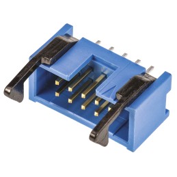 1 pcs - TE Connectivity AMP-LATCH Series Straight Through Hole PCB Header, 10 Contact(s), 2.54mm Pitch, 2 Row(s), Shrouded
