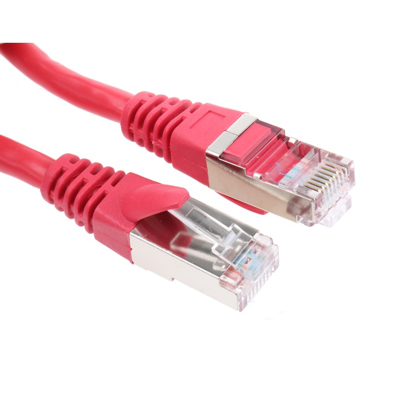 1 pcs - RS PRO Cat5e Male RJ45 to Male RJ45 Ethernet Cable, F/UTP, Red PVC Sheath, 2m