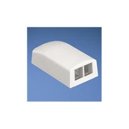 1 pcs : NK2BXWH-A - Enclosures, Boxes & Cases NK 2PORT SURFACE MOUNT BOX WHITE