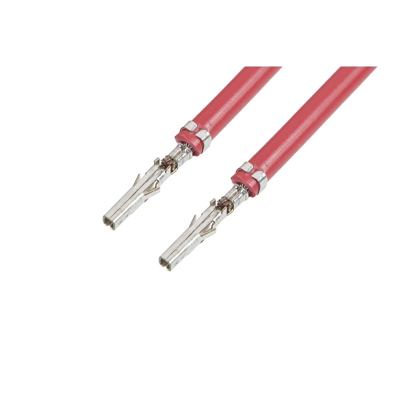 5 pcs - Molex Male Mini-Fit Jr. to Unterminated Crimped Wire, 450mm, 1.5mm², Red