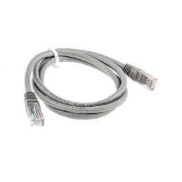 1 pcs - RS PRO Cat5e Male RJ45 to Male RJ45 Ethernet Cable, U/UTP, Grey, 1m