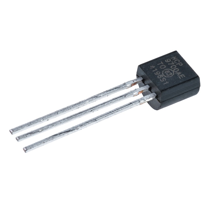 40 pcs - Microchip Voltage Temperature Sensor, Voltage Output, Through Hole Mount, Analogue, ±1°C, 3 Pins