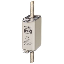 3 pcs - Siemens 200A Centred Tag Fuse, NH1, 690V