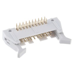 1 pcs - RS PRO Right Angle Through Hole PCB Header, 20 Contact(s), 2.54mm Pitch, Shrouded