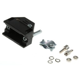 1 pcs - MH Connectors MHED Series ABS D Sub Backshell, 9 Way, Strain Relief