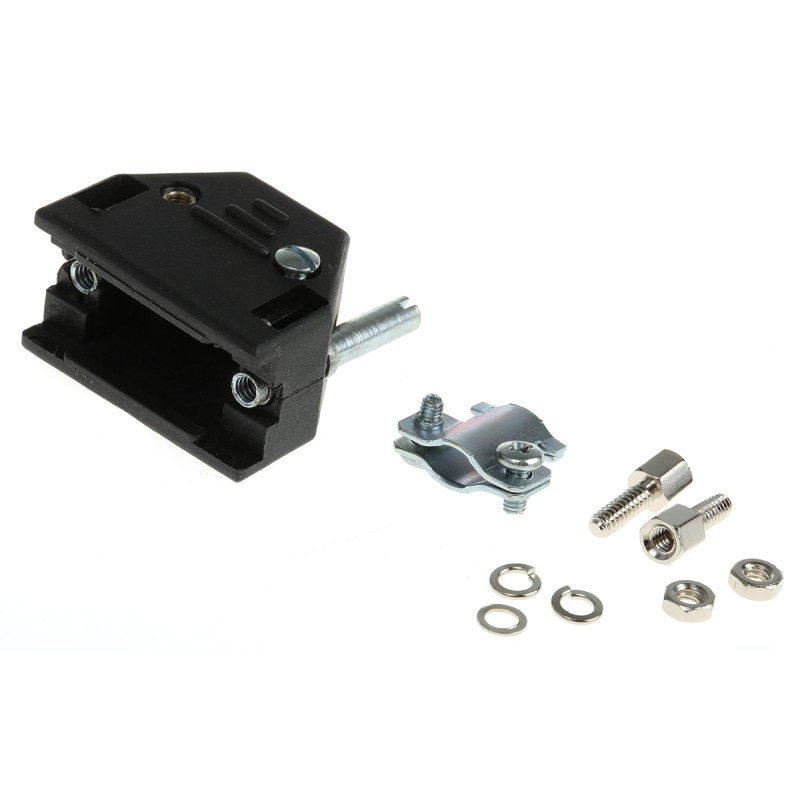 1 pcs - MH Connectors MHED Series ABS D Sub Backshell, 9 Way, Strain Relief