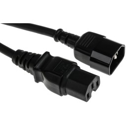 1 pcs - RS PRO IEC C14 Plug to IEC C15 Socket Power Cord, 1m