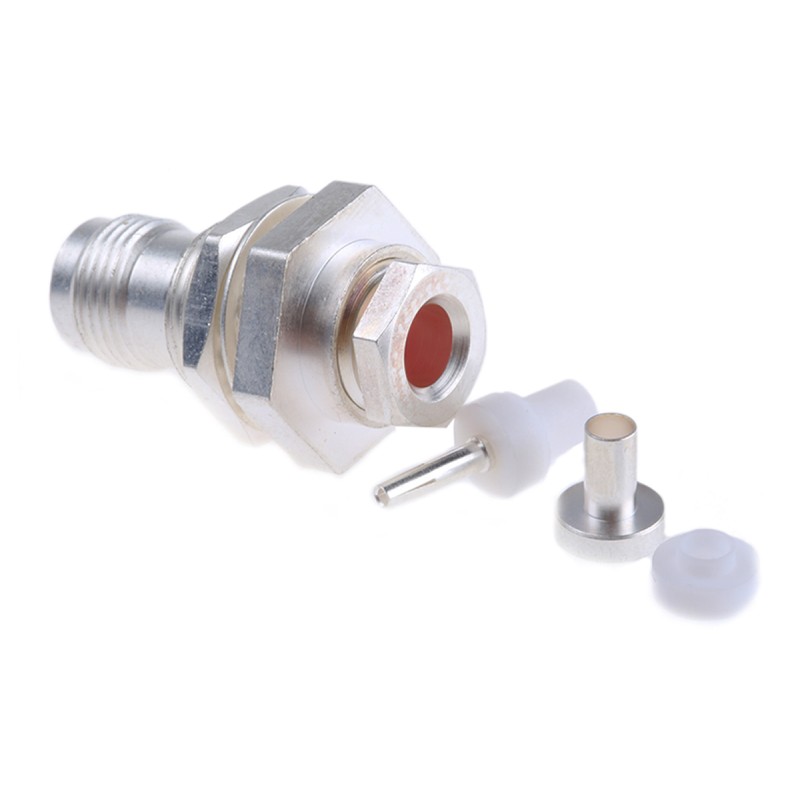 1 pcs - RS PRO, jack Bulkhead Mount TNC Connector, 50Ω, Clamp Termination, Straight Body